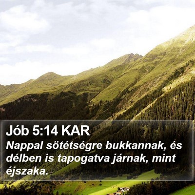 Jób 5:14 KAR Bible Verse Image
