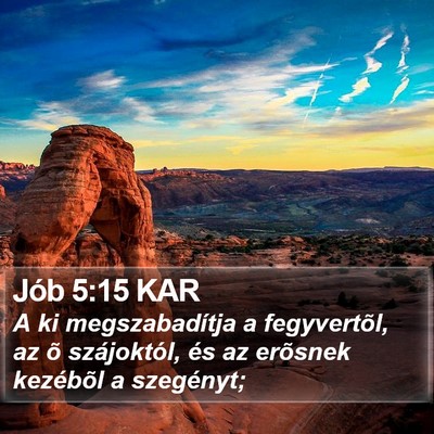 Jób 5:15 KAR Bible Verse Image