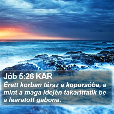 Jób 5:26 KAR Bible Verse Image