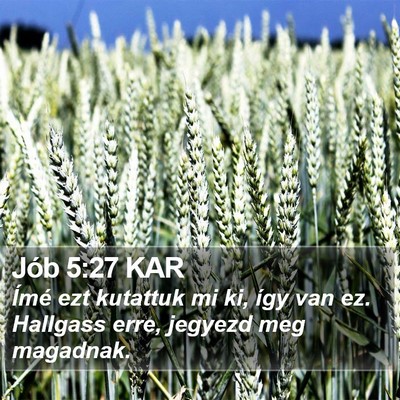 Jób 5:27 KAR Bible Verse Image