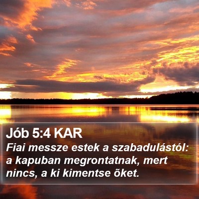 Jób 5:4 KAR Bible Verse Image