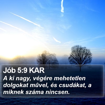 Jób 5:9 KAR Bible Verse Image