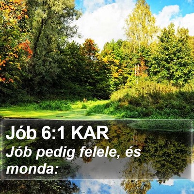 Jób 6:1 KAR Bible Verse Image