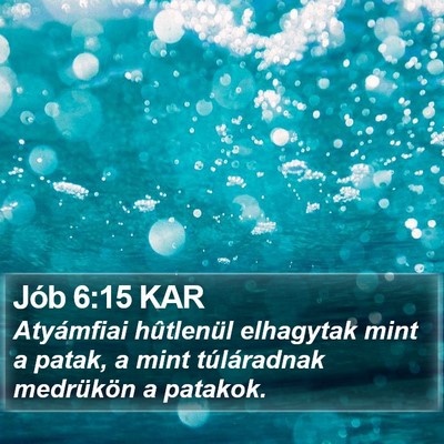 Jób 6:15 KAR Bible Verse Image
