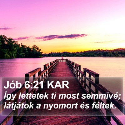 Jób 6:21 KAR Bible Verse Image