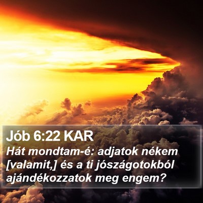 Jób 6:22 KAR Bible Verse Image