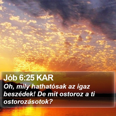 Jób 6:25 KAR Bible Verse Image