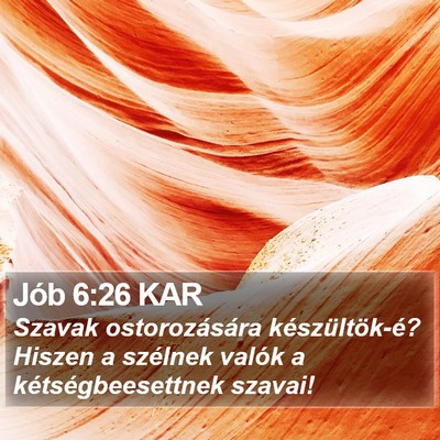 Jób 6:26 KAR Bible Verse Image