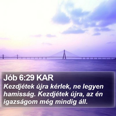Jób 6:29 KAR Bible Verse Image