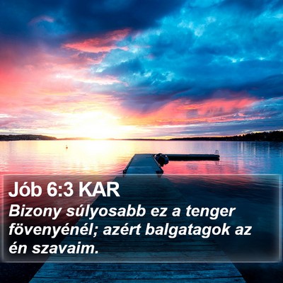 Jób 6:3 KAR Bible Verse Image