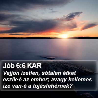 Jób 6:6 KAR Bible Verse Image