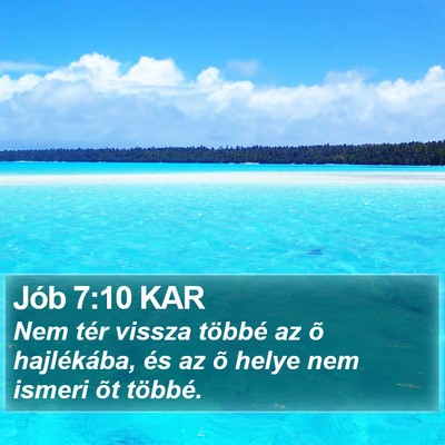 Jób 7:10 KAR Bible Verse Image