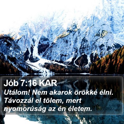 Jób 7:16 KAR Bible Verse Image