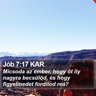 Jób 7:17 KAR Bible Verse Image