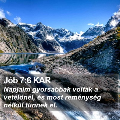 Jób 7:6 KAR Bible Verse Image