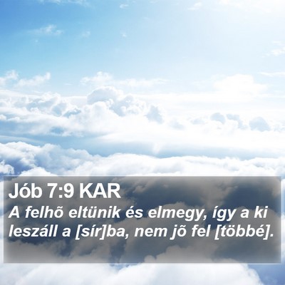 Jób 7:9 KAR Bible Verse Image