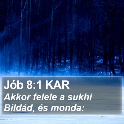 Jób 8:1 KAR Bible Verse Image