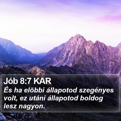 Jób 8:7 KAR Bible Verse Image
