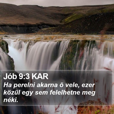 Jób 9:3 KAR Bible Verse Image