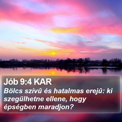 Jób 9:4 KAR Bible Verse Image