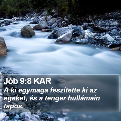 Jób 9:8 KAR Bible Verse Image