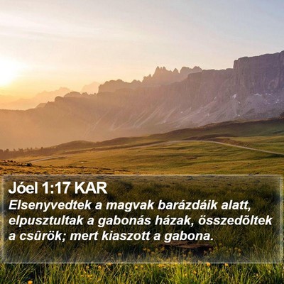 Jóel 1:17 KAR Bible Verse Image