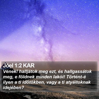 Jóel 1:2 KAR Bible Verse Image