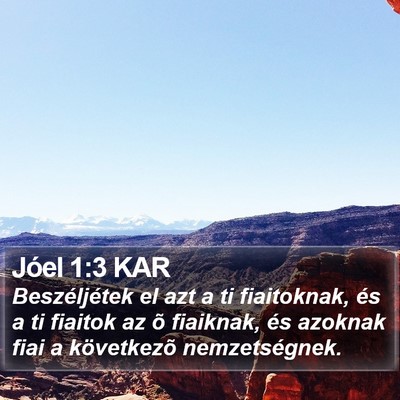 Jóel 1:3 KAR Bible Verse Image