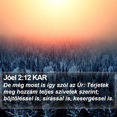 Jóel 2:12 KAR Bible Verse Image