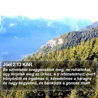 Jóel 2:13 KAR Bible Verse Image
