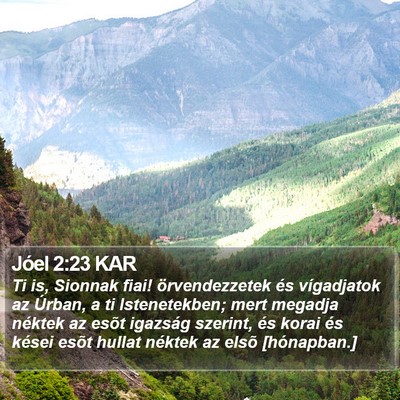 Jóel 2:23 KAR Bible Verse Image