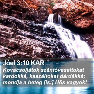Jóel 3:10 KAR Bible Verse Image
