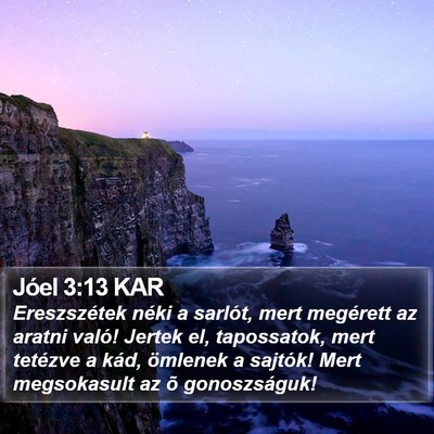 Jóel 3:13 KAR Bible Verse Image