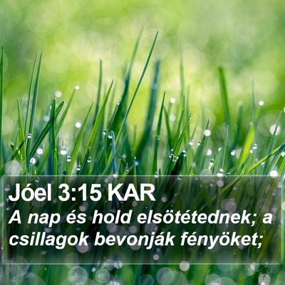Jóel 3:15 KAR Bible Verse Image