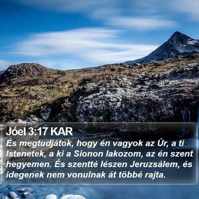 Jóel 3:17 KAR Bible Verse Image