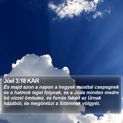 Jóel 3:18 KAR Bible Verse Image