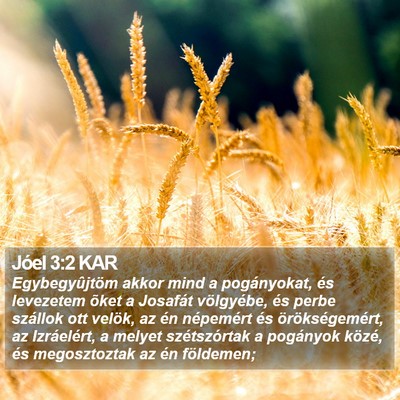 Jóel 3:2 KAR Bible Verse Image