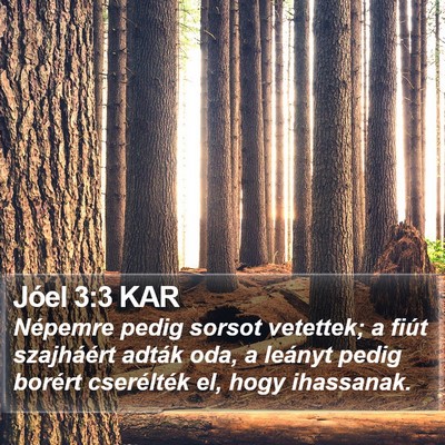 Jóel 3:3 KAR Bible Verse Image