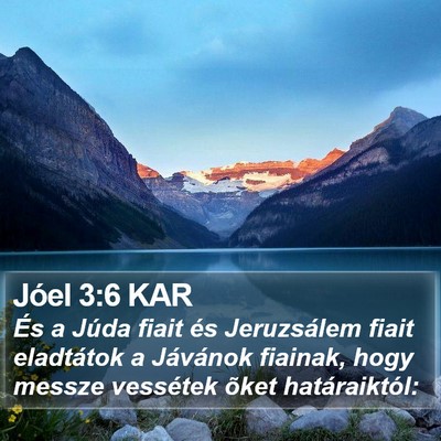 Jóel 3:6 KAR Bible Verse Image