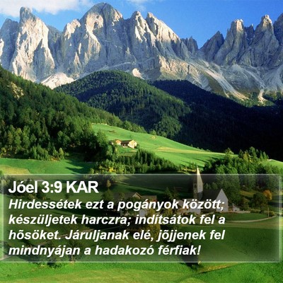 Jóel 3:9 KAR Bible Verse Image
