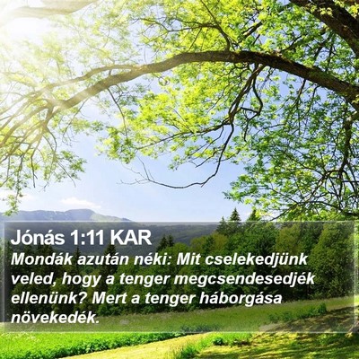 Jónás 1:11 KAR Bible Verse Image