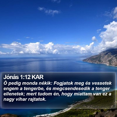 Jónás 1:12 KAR Bible Verse Image