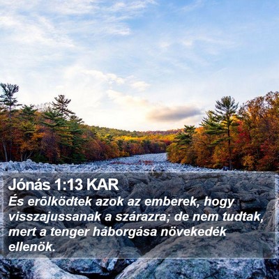 Jónás 1:13 KAR Bible Verse Image