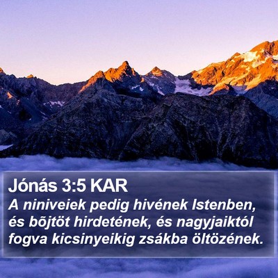 Jónás 3:5 KAR Bible Verse Image