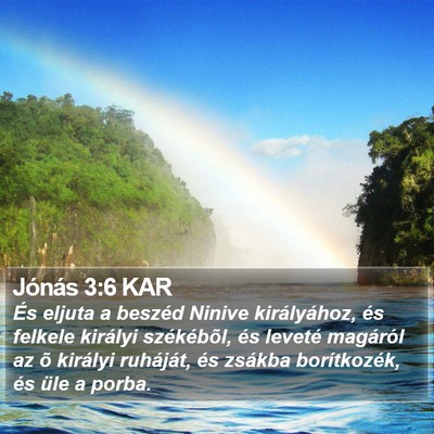 Jónás 3:6 KAR Bible Verse Image
