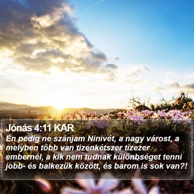 Jónás 4:11 KAR Bible Verse Image
