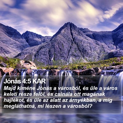 Jónás 4:5 KAR Bible Verse Image