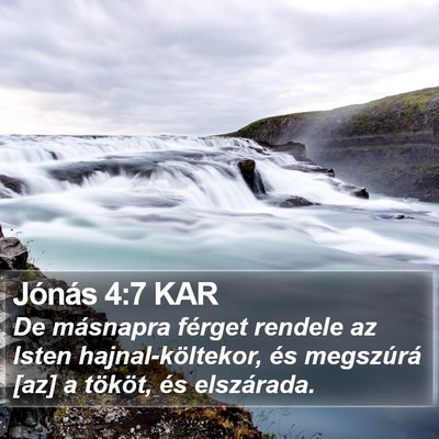 Jónás 4:7 KAR Bible Verse Image