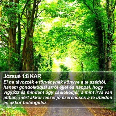 Józsué 1:8 KAR Bible Verse Image