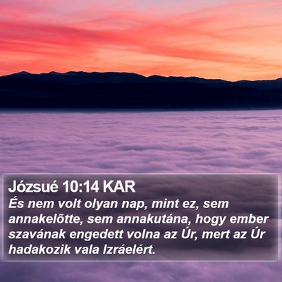 Józsué 10:14 KAR Bible Verse Image